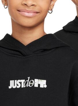 Sudadera Nike Sportswear Club negro para niño y niña