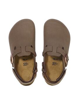 Zuecos Birkenstock Tokio marrón para niño