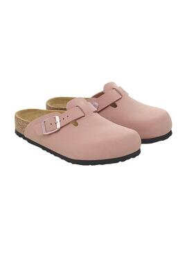 Zuecos Birkenstock Tokio rosa para niña