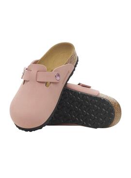 Zuecos Birkenstock Tokio rosa para niña