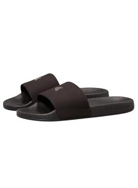  Chanclas Calvin Klein Jeans Monogram Hardware negro para mujer 