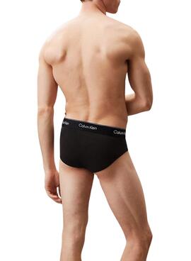  Pack 3 slips Calvin Klein Jeans Brief negro para hombre 