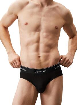  Pack 3 slips Calvin Klein Jeans Brief negro para hombre 