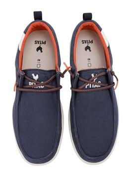 Zapatos Walkin Pitas Wallabi Biarritz marino para hombre
