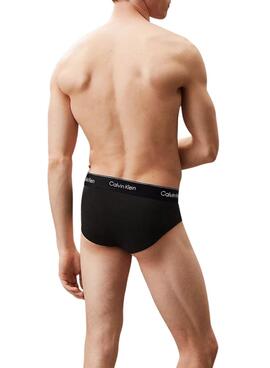 Pack 3 slips Calvin Klein Icon de algodón negro para hombre