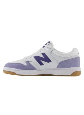 Zapatillas New Balance BB480 blanco y malva para hombre