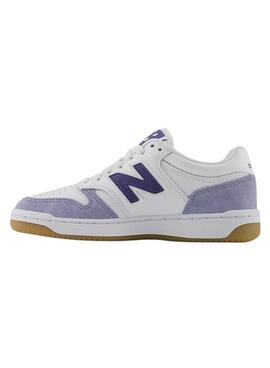 Zapatillas New Balance 480 blanco y malva para mujer
