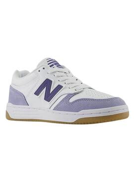 Zapatillas New Balance 480 blanco y malva para mujer