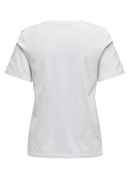 Camiseta Only Henny blanco para mujer