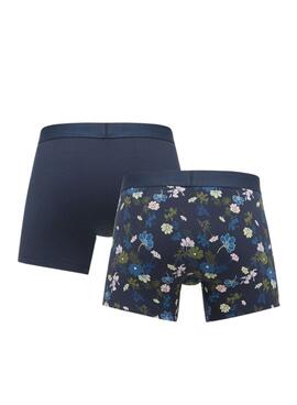 Pack calzoncillos Levis Flower azul marino para hombre