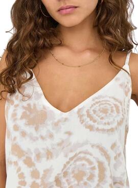 Top Only Chiara tie dye beige para mujer