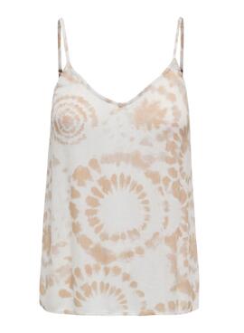 Top Only Chiara tie dye beige para mujer