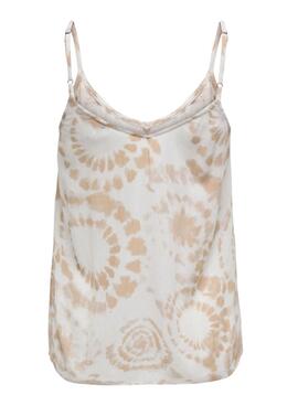 Top Only Chiara tie dye beige para mujer