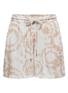 Shorts Only Chiara tie dye beige para mujer