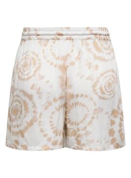 Shorts Only Chiara tie dye beige para mujer