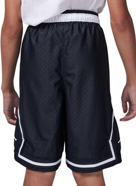 Bermudas Jordan Diamond negro y blanco para niño