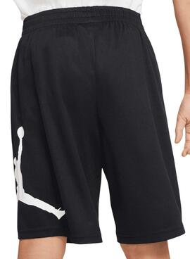 Bermudas Jordan Wrap negro para niño