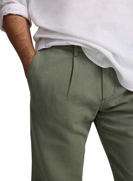Pantalón Silbon Sport Chino Liso verde para hombre