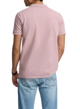 Polo Silbon Clásico Liso rosa para hombre