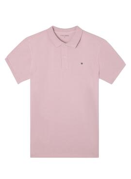 Polo Silbon Clásico Liso rosa para hombre