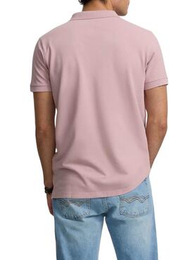 Polo Silbon Clásico Liso rosa para hombre