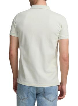 Polo Silbon Clásico Liso verde para hombre