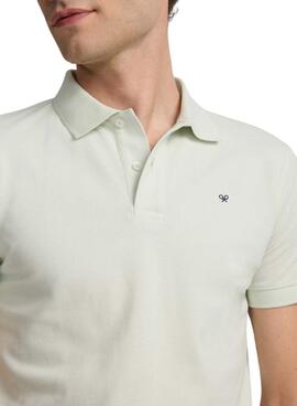 Polo Silbon Clásico Liso verde para hombre