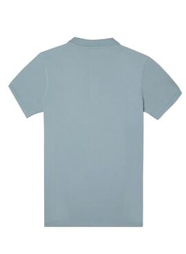 Polo Silbon Clásico Liso azul para hombre