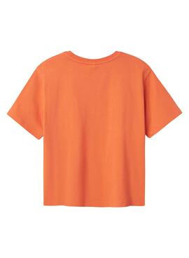 Camiseta Name It Elka naranja para niña