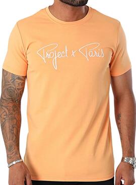 Camiseta Project x Paris Embroidery Logo naranja para hombre