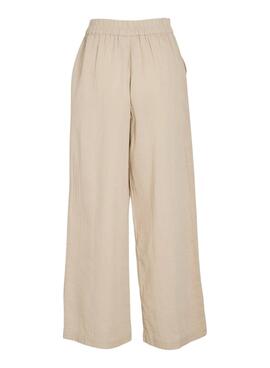 Pantalones Vila Vilania anchos tostado para mujer