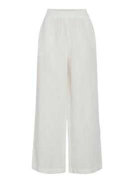 Pantalones Vila Vilania anchos blanco para mujer