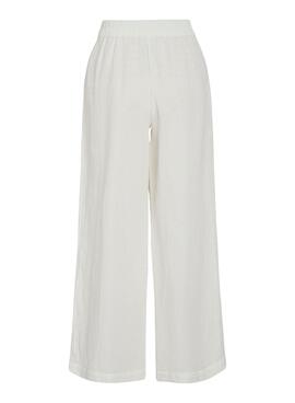 Pantalones Vila Vilania anchos blanco para mujer