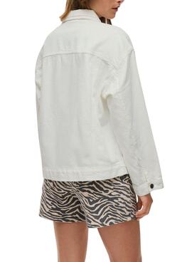 Chaqueta vaquera Vila Vipal blanco para mujer