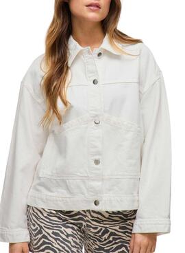 Chaqueta vaquera Vila Vipal blanco para mujer