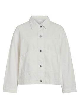 Chaqueta vaquera Vila Vipal blanco para mujer