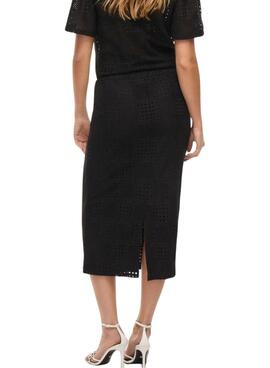 Falda Vila Vinovira midi negro para mujer