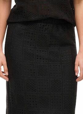 Falda Vila Vinovira midi negro para mujer