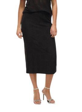 Falda Vila Vinovira midi negro para mujer