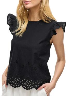 Blusa Vila Vihortensa negro para mujer