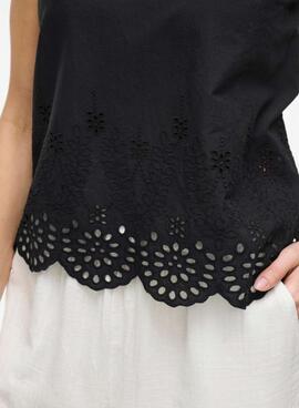 Blusa Vila Vihortensa negro para mujer