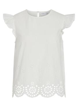 Blusa Vila Vihortensa blanco para mujer