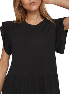 Vestido Vila Visummer midi negro para mujer