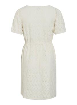 Vestido Vila Viamalina beige corto para mujer