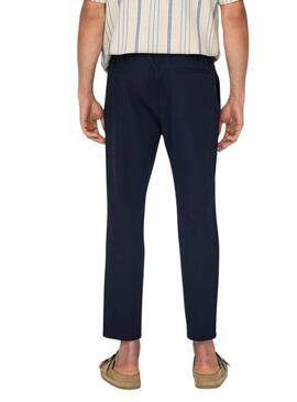 Pantalón Only and Sons Linus azul marino para hombre