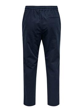 Pantalón Only and Sons Linus azul marino para hombre