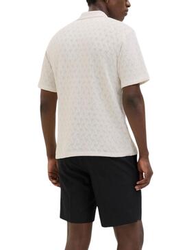 Polo Jack and Jones Latrent beige para hombre