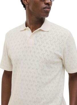 Polo Jack and Jones Latrent beige para hombre