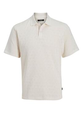 Polo Jack and Jones Latrent beige para hombre