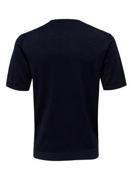 Camiseta de punto Only and Sons Wyler marino para hombre